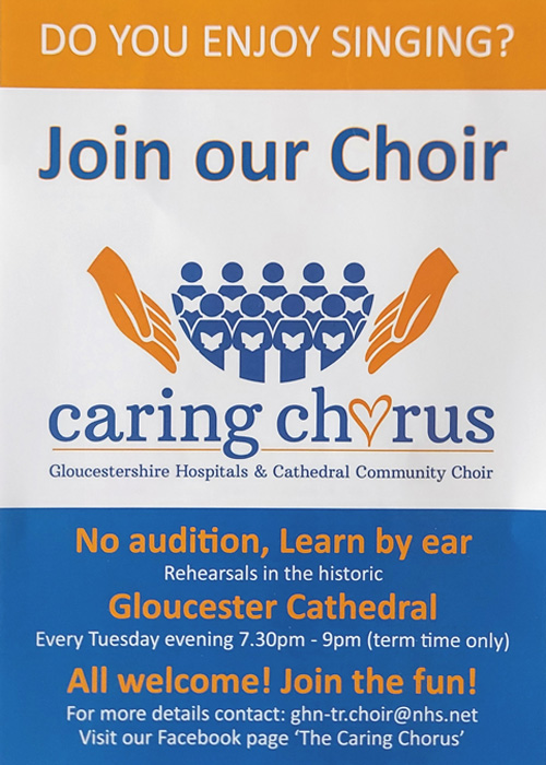 Information flyer for the Caring Chorus